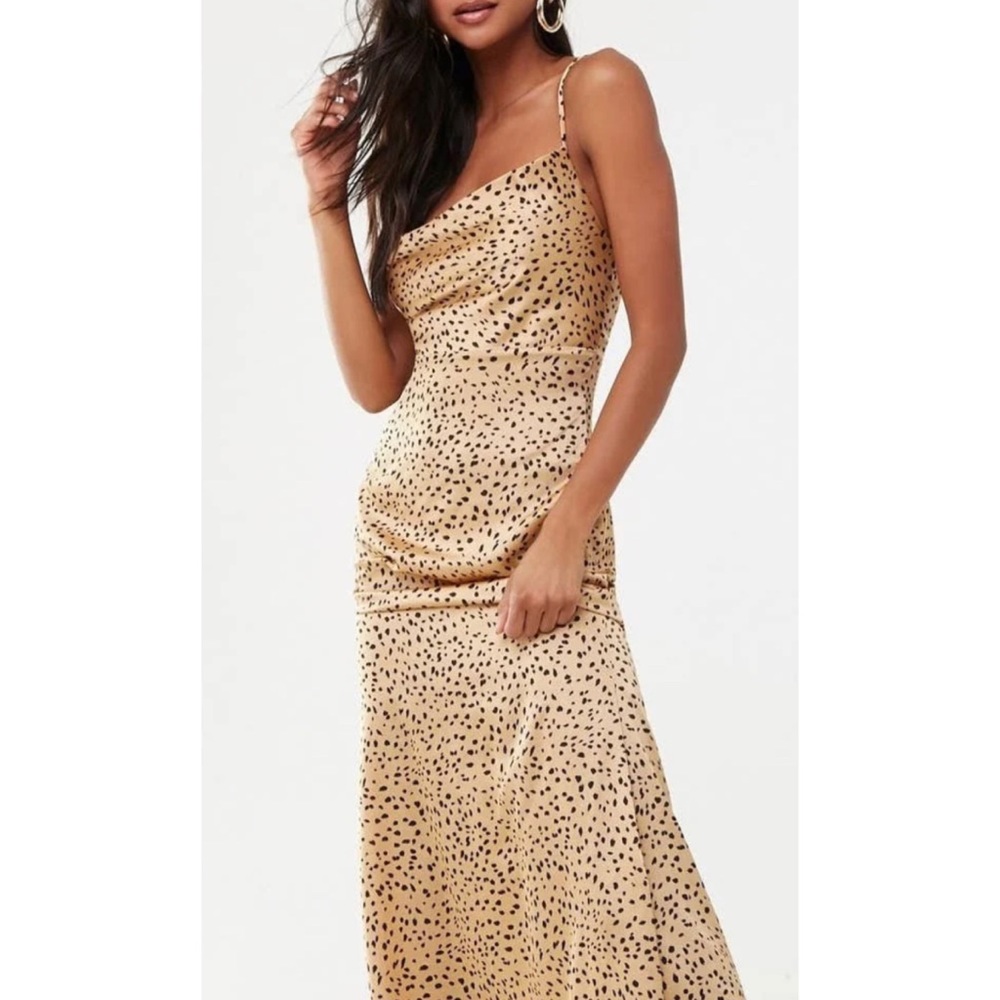 Forever 21 maxi dress with drape neck adjustable
